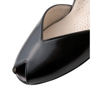 Werner Kern Rachel ballroom schoenen met open peeptoe en v vormige neus van zwart leer 600x600 1